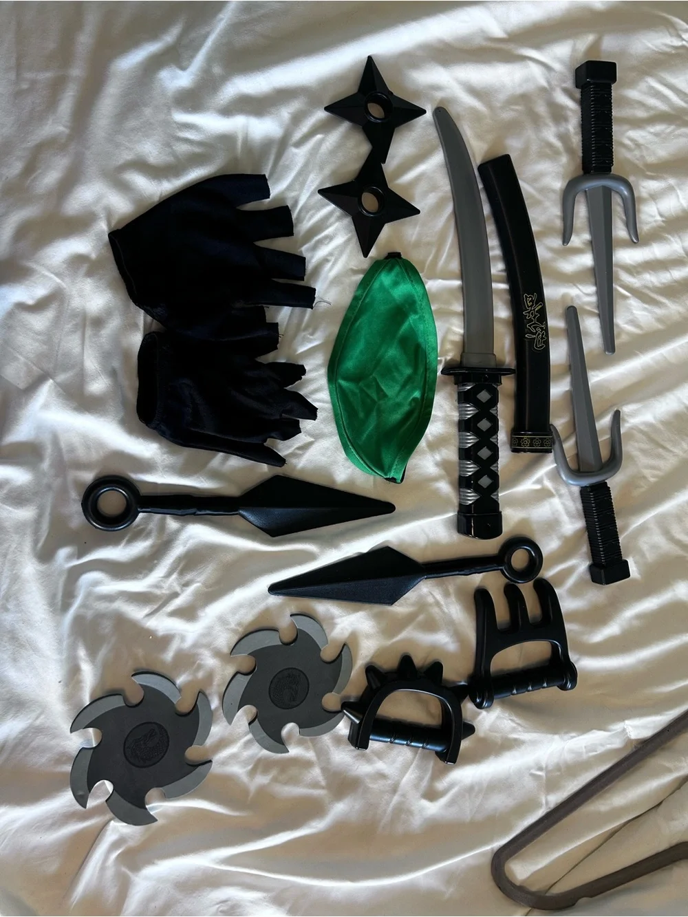 Children’s Green & Black Ninja Halloween Costume & Accessories Size Small